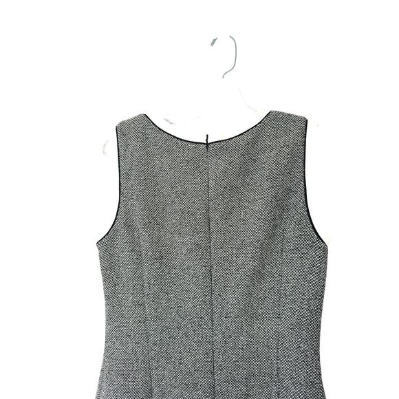 Rena Lange Sheath Dress Black White Sleeveless Tweed Twee Office Work Size 8 - Picture 8 of 12